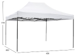 ΚΙΟΣΚΙ/GAZEBO MATTHEW HM6311 ΠΤΥΣΣΟΜΕΝΟ-ΣΚΕΛΕΤΟΣ ΜΕΤΑΛ.ΜΑΥΡΟΣ-ΛΕΥΚΟ ΥΦΑΣΜΑ 3x4,5x3,10Yμ