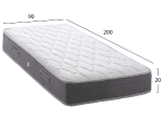 ΣΤΡΩΜΑ DREAMTOPIA ΣΕΙΡΑ LULLABY ALOE VERA HM655.90-200 BONNELL SPRING 90x200x20Y εκ.