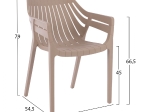 ΠΟΛΥΘΡΟΝΑ ΠΟΛΥΠΡΟΠΥΛΕΝΙΟΥ CHELLA HM8116.07 ΜΠΕΖ 56,5x54,5x79 cm