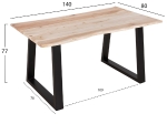 ΤΡΑΠΕΖΙ ΤΡΑΠΕΖΑΡΙΑΣ MONTANA SLIM HM8163.21 ΞΥΛΟ ΑΚΑΚΙΑΣ ΣΕ ΑΝΟΙΧΤΟ ΦΥΣΙΚΟ 140x80x77Υεκ