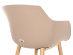 ΚΑΡΕΚΛΑ ΤΡΑΠΕΖΑΡΙΑΣ LUCIE HM8242.11 CAPUCCINO PP-ΜΕΤΑΛ. ΠΟΔΙΑ ΟΨΗ ΞΥΛΟΥ 56x55,5x80Υεκ