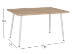ΣΕΤ ΤΡΑΠΕΖΑΡΙΑΣ 5ΤΜΧ HM10350.02 ΤΡΑΠΕΖΙ 120x70x76,5 cm & ΚΑΡΕΚΛΕΣ VEGAS