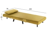 ΠΟΛΥΘΡΟΝΑ ΚΡΕΒΑΤΙ BRAXTON HM8425.23 ΒΕΛΟΥΔΟ ΛΑΔΙ 78x88x78Υεκ.