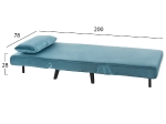 ΠΟΛΥΘΡΟΝΑ ΚΡΕΒΑΤΙ BRAXTON HM8425.25 ΒΕΛΟΥΔΟ ΣΕ ΧΡΩΜΑ ΜΕΝΤΑ 78x88x78Υεκ.
