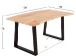 ΤΡΑΠΕΖΙ ΤΡΑΠΕΖΑΡΙΑΣ SOFIA SLIM HM8500.21 ΜΑΣΙΦ ΞΥΛΟ ΑΚΑΚΙΑΣ 160x92x78Υεκ.
