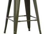 ΣΚΑΜΠΟ ΜΕΣΑΙΟΥ ΥΨΟΥΣ ΜΕΤΑΛΛΙΚΟ MELITA-PRO HM8573.43 DARK OLIVE GREEN 43x43x67Υεκ.