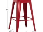 ΣΚΑΜΠΟ ΜΕΣΑΙΟΥ ΥΨΟΥΣ ΜΕΤΑΛΛΙΚΟ MELITA-PRO HM8573.44 ΚΟΚΚΙΝΟ 43x43x67Υεκ.