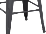 ΣΚΑΜΠΟ ΜΕΣΑΙΟΥ ΥΨΟΥΣ ΜΕΤΑΛΛΙΚΟ MELITA-PRO HM8573.50 ΓΚΡΙ 43x43x67Υεκ.