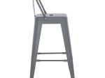 ΣΚΑΜΠΟ ΜΠΑΡ ΜΕΣΑΙΟΥ ΥΨΟΥΣ ΜΕΤΑΛΛΙΚΟ MELITA-PRO HM8574.50 ΓΚΡΙ 43x43x88Υεκ.