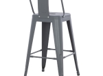 ΣΚΑΜΠΟ ΜΠΑΡ ΜΕΣΑΙΟΥ ΥΨΟΥΣ ΜΕΤΑΛΛΙΚΟ MELITA-PRO HM8574.50 ΓΚΡΙ 43x43x88Υεκ.