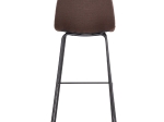 ΣΚΑΜΠΟ ΜΠΑΡ VINCENT HM8579.23 ΚΑΦΕ ΥΦΑΣΜΑ-ΜΑΥΡΟΣ ΜΕΤΑΛΛΙΚΟΣ ΣΚΕΛΕΤΟΣ 47x46x104Υεκ.