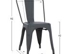 ΚΑΡΕΚΛΑ ΜΕΤΑΛΛΙΚΗ MELITA ΣΕ ΓΚΡΙ 43x50x82Y εκ. HM8641.10