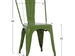 ΚΑΡΕΚΛΑ ΜΕΤΑΛΛΙΚΗ MELITA ΣΕ LIGHT OLIVE GREEN 43x50x82Y εκ. HM8641.13