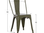 ΚΑΡΕΚΛΑ ΜΕΤΑΛΛΙΚΗ MELITA-PRO HM8641.43 ΣΕ DARK OLIVE GREEN 43x50x82Υεκ.