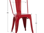 ΚΑΡΕΚΛΑ ΜΕΤΑΛΛΙΚΗ MELITA-PRO HM8641.44 ΚΟΚΚΙΝΗ 44x47x84.5Υεκ.