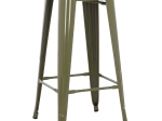 ΣΚΑΜΠΟ BAR ΜΕΤΑΛΛΙΚΟ MELITA ΣΕ DARK OLIVE GREEN HM8642.03 43x43x78 εκ.