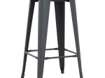 ΣΚΑΜΠΟ BAR ΜΕΤΑΛΛΙΚΟ MELITA ΣΕ ΓΚΡΙ HM8642.10 43x43x78εκ.