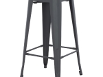 ΣΚΑΜΠΟ BAR ΜΕΤΑΛΛΙΚΟ MELITA ΣΕ ΓΚΡΙ HM8642.10 43x43x78εκ.