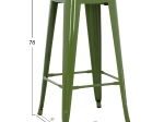 ΣΚΑΜΠΟ ΜΠΑΡ ΜΕΤΑΛΛΙΚΟ MELITA-PRO HM8642.53 ΣΕ LIGHT OLIVE GREEN 43x43x78Υεκ.