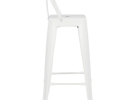 ΣΚΑΜΠΟ BAR ME ΠΛΑΤΗ ΜΕΤΑΛΛΙΚΟ MELITA-PRO HM8643.41 ΛΕΥΚΟ ΜΑΤ 42x42x100Υεκ.