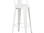 ΣΚΑΜΠΟ BAR ME ΠΛΑΤΗ ΜΕΤΑΛΛΙΚΟ MELITA-PRO HM8643.41 ΛΕΥΚΟ ΜΑΤ 42x42x100Υεκ.