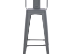 ΣΚΑΜΠΟ BAR ME ΠΛΑΤΗ ΜΕΤΑΛΛΙΚΟ MELITA-PRO HM8643.50 ΓΚΡΙ 42x42x100Υεκ.