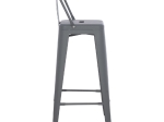 ΣΚΑΜΠΟ BAR ME ΠΛΑΤΗ ΜΕΤΑΛΛΙΚΟ MELITA-PRO HM8643.50 ΓΚΡΙ 42x42x100Υεκ.