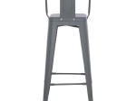 ΣΚΑΜΠΟ BAR ME ΠΛΑΤΗ ΜΕΤΑΛΛΙΚΟ MELITA-PRO HM8643.50 ΓΚΡΙ 42x42x100Υεκ.