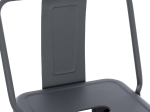 ΣΚΑΜΠΟ BAR ME ΠΛΑΤΗ ΜΕΤΑΛΛΙΚΟ MELITA-PRO HM8643.50 ΓΚΡΙ 42x42x100Υεκ.