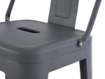 ΣΚΑΜΠΟ BAR ME ΠΛΑΤΗ ΜΕΤΑΛΛΙΚΟ MELITA-PRO HM8643.50 ΓΚΡΙ 42x42x100Υεκ.