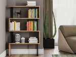 ΒΙΒΛΙΟΘΗΚΗ INGRID ΚΑΡΥΔΙ ΜΕ ΜΑΥΡΟ ΣΚΕΛΕΤΟ HM8867.01 80x22x128 εκ.
