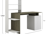 ΓΡΑΦΕΙΟ ΜΕ ΒΙΒΛΙΟΘΗΚΗ ROCHELL ΜΕΛΑΜΙΝΗ OLIVE GREY ΛΕΥΚΟ 146,3x55x128,8Υεκ.HM8886.11