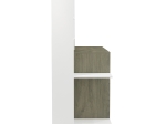 ΓΡΑΦΕΙΟ ΜΕ ΒΙΒΛΙΟΘΗΚΗ ROCHELL ΜΕΛΑΜΙΝΗ OLIVE GREY ΛΕΥΚΟ 146,3x55x128,8Υεκ.HM8886.11