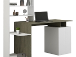 ΓΡΑΦΕΙΟ ΜΕ ΒΙΒΛΙΟΘΗΚΗ ROCHELL ΜΕΛΑΜΙΝΗ OLIVE GREY ΛΕΥΚΟ 146,3x55x128,8Υεκ.HM8886.11