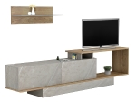 ΣΥΝΘΕΤΟ ΤΗΛΕΟΡΑΣΗΣ GARCELLE HM8904.14 ΜΕΛΑΜΙΝΗ ΦΥΣΙΚΟ-STONE TEXTURE 180x29,6x45Υεκ