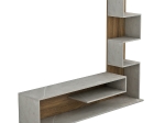 ΣΥΝΘΕΤΟ ΤΗΛΕΟΡΑΣΗΣ EDELIE HM8908.14 ΜΕΛΑΜΙΝΗ ΓΚΡΙ STONE TEXTURE-ΦΥΣΙΚΟ 150x29,5x120Υεκ.