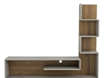 ΣΥΝΘΕΤΟ ΤΗΛΕΟΡΑΣΗΣ EDELIE HM8908.14 ΜΕΛΑΜΙΝΗ ΓΚΡΙ STONE TEXTURE-ΦΥΣΙΚΟ 150x29,5x120Υεκ.