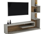 ΣΥΝΘΕΤΟ ΤΗΛΕΟΡΑΣΗΣ EDELIE HM8908.14 ΜΕΛΑΜΙΝΗ ΓΚΡΙ STONE TEXTURE-ΦΥΣΙΚΟ 150x29,5x120Υεκ.