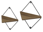 ΣΕΤ ΡΑΦΙΑ ΤΟΙΧΟΥ EVERLEIGH HM8951.11 ΜΕΤΑΛΛΟ ΜΑΥΡΟ-ΜΕΛΑΜΙΝΗ ΦΥΣΙΚΟ 22x13x30Υεκ.