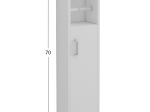 ΝΤΟΥΛΑΠΙ ΜΠΑΝΙΟΥ DAMIEN HM9025.12 ΜΕΛΑΜΙΝΗ ΛΕΥΚΗ 20x13x70Yεκ.