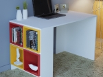 ΓΡΑΦΕΙΟ ΜΕΛΑΜΙΝΗΣ ΜΕ ΑΠΟΣΠΩΜΕΝΑ ΡΑΦΙΑ KAIRO HM9120.02 ΛΕΥΚΟ ΚΟΚΚΙΝΟ ΚΙΤΡΙΝΟ 120x64x74,2Υ εκ.