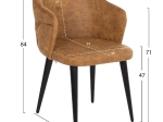 ΠΟΛΥΘΡΟΝΑ ΕΠΑΓΓΕΛΜΑΤΙΚΗ THERESA HM9263.19 Τ.NUBUCK ΧΡΥΣΗ ΞΥΛΙΝΗ 56x60x84Υεκ.