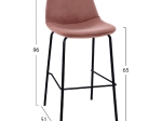 ΣΚΑΜΠΟ VINCENT HM9298.12 ΜΕΣ. ΥΨΟΥΣ ΣΑΠΙΟ ΜΗΛΟ ΒΕΛΟΥΔΟ ΜΕ ΜΕΤΑΛΛΙΚΑ ΠΟΔΙΑ 47x51x96 εκ.