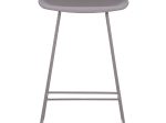 ΣΚΑΜΠΟ ΜΠΑΡ NAILA HM9299.10 ΓΚΡΙ ΜΕΣΑΙΟΥ ΥΨΟΥΣ 44x44x74Yεκ.