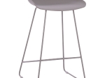 ΣΚΑΜΠΟ ΜΠΑΡ NAILA HM9299.10 ΓΚΡΙ ΜΕΣΑΙΟΥ ΥΨΟΥΣ 44x44x74Yεκ.