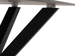 ΤΡΑΠΕΖΙ ΤΡΑΠΕΖΑΡΙΑΣ SYNTEC HM9308.01 SINTERED STONE ΜΑΥΡΟ ΜΕΤΑΛΛΙΚΑ ΠΟΔΙΑ 160x90x75Y εκ.