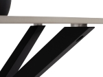 ΤΡΑΠΕΖΙ ΤΡΑΠΕΖΑΡΙΑΣ ΣΤΡΟΓΓΥΛΟ SYNTEC HM9309.02 SINTERED STONE ΛΕΥΚΟ ΜΕΤΑΛ.ΠΟΔΙΑ Φ115x75Y εκ.
