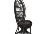 ΠΟΛΥΘΡΟΝΑ ROYAL PEACOCK HM9342.03 RATTAN ΜΑΥΡΟ-ΜΑΞΙΛΑΡΙ ΚΑΦΕ 114x72x150Yεκ.