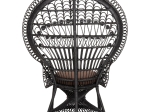 ΠΟΛΥΘΡΟΝΑ ROYAL PEACOCK HM9342.03 RATTAN ΜΑΥΡΟ-ΜΑΞΙΛΑΡΙ ΚΑΦΕ 114x72x150Yεκ.