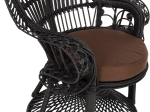ΠΟΛΥΘΡΟΝΑ ROYAL PEACOCK HM9342.03 RATTAN ΜΑΥΡΟ-ΜΑΞΙΛΑΡΙ ΚΑΦΕ 114x72x150Yεκ.
